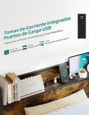 Cama Nami Double Furniturer de metal