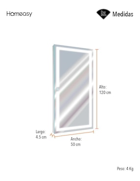 Espejo rectangular Homeasy