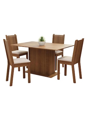 Comedor Luana Madesa para 4 personas