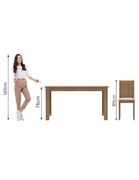 Comedor Rute Madesa para 4 personas de MDP