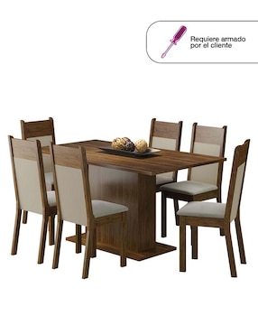 Comedor Lousiana Madesa para 6 personas