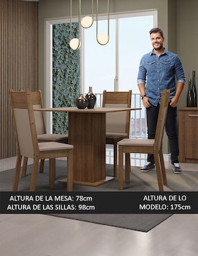 Comedor Claire Madesa para 4 personas