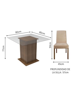 Comedor Luli Madesa para 2 personas