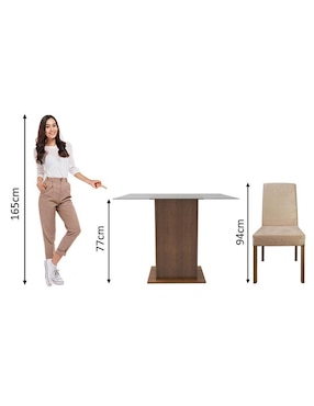 Comedor Luli Madesa para 2 personas
