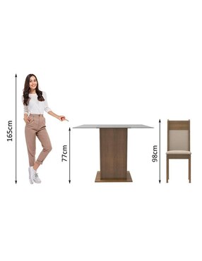 Comedor Dallas Madesa para 4 personas