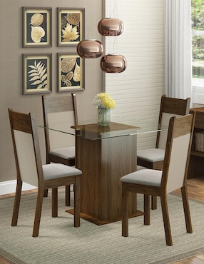 Comedor Dallas Madesa para 4 personas