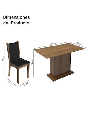 Comedor Talita Madesa para 4 personas