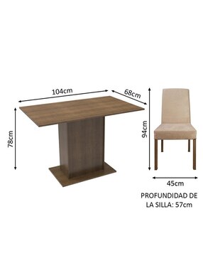 Comedor Manu Madesa para 2 personas