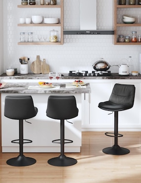 Banco Hober Pu Black Furniturer
