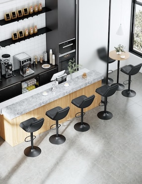 Banco Hober Pu Black Furniturer