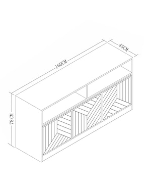 Bufetero Haus de chapa madera