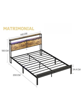 Base para cama Fabato de MDF