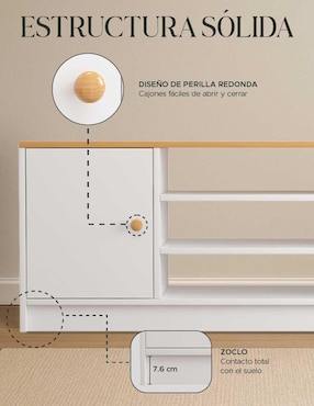 Mueble de tv armable Pido Todo de MDF