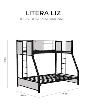 Litera Atlas Del Descanso de madera pino