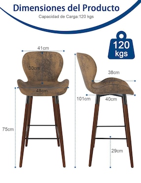 Banco JULI BAR WOOD Furniturer