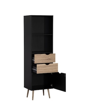 Librero Nórdica Black Top Living de MDF