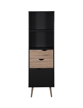 Librero Nórdica Black Top Living de MDF