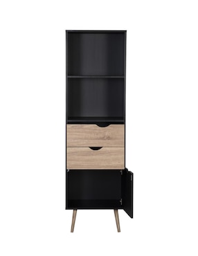 Librero Nórdica Black Top Living de MDF
