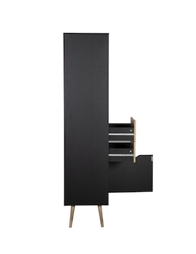 Librero Nórdica Black Top Living de MDF