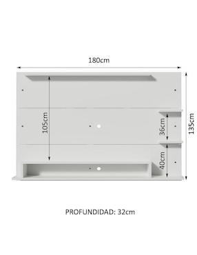 Mueble flotante para TV armable Alfa Madesa de MDP