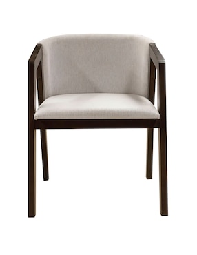Silla Gardena Imanol de madera y tela