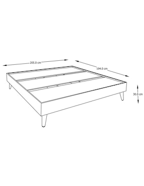 Base para cama Haus de chapa madera