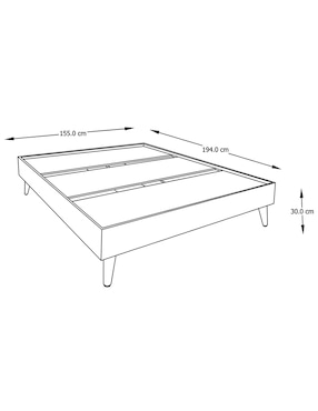 Base para cama Haus de chapa madera