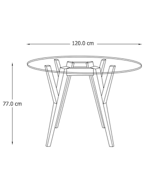 Mesa Gardena Imanol de Cristal