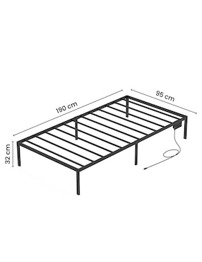 Base para cama Fabato de metal