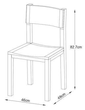 Silla Walnut Contemporary de madera