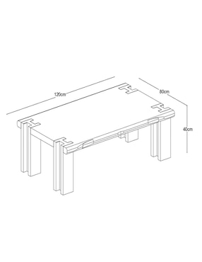 Mesa de centro Walnut Contemporary