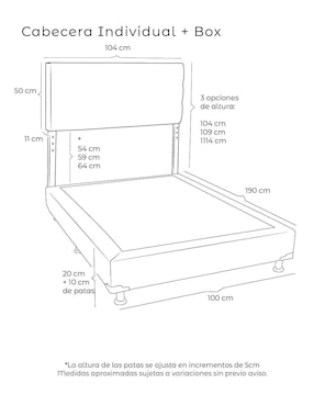 Cama CATANIA CON BOX Dicasa de madera