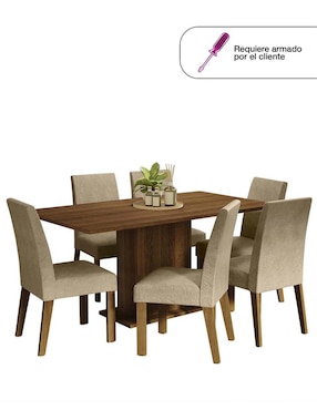 Comedor Renata Madesa para 6 personas