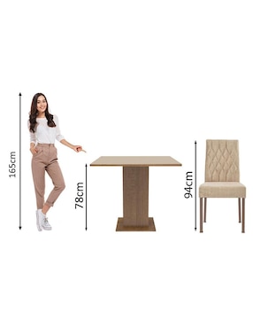 Comedor Livia Madesa para 4 personas