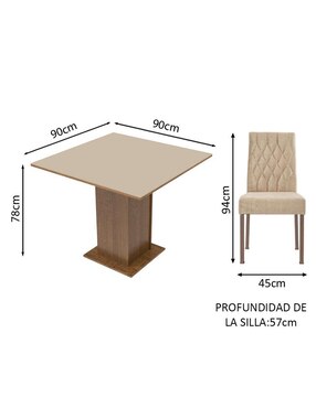 Comedor Livia Madesa para 4 personas