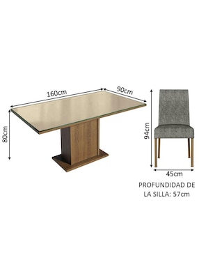 Comedor Alexis Madesa para 6 personas