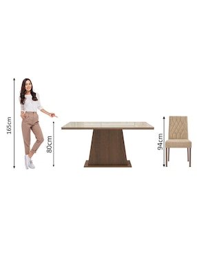 Comedor Aryeli Madesa para 4 personas