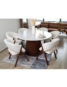 Comedor Vaniglam para 6 personas de mármol