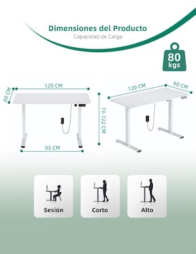 Mesa armable Samir White Furniturer