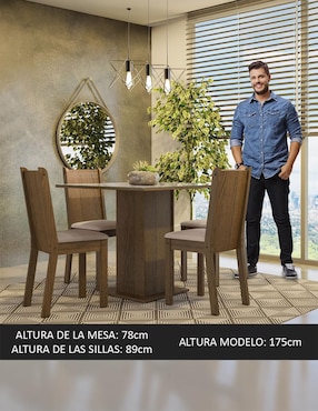 Comedor Perla Madesa para 4 personas