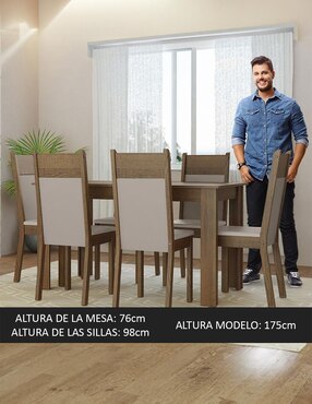 Comedor bahamas Madesa para 6 personas