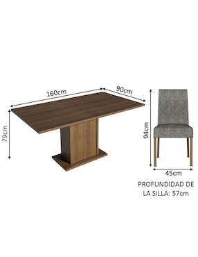 Comedor Keila Madesa para 4 personas