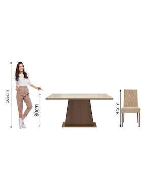 Comedor Stéfani Madesa para 6 personas