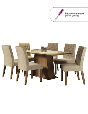 Comedor Stéfani Madesa para 6 personas