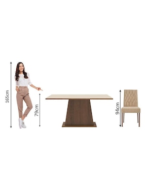 Comedor Britney Madesa para 6 personas
