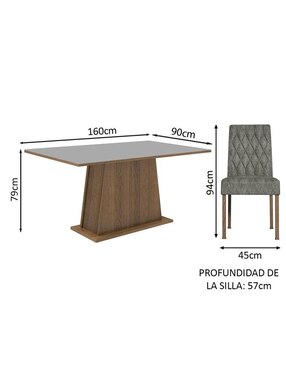 Comedor Ashley Madesa para 4 personas