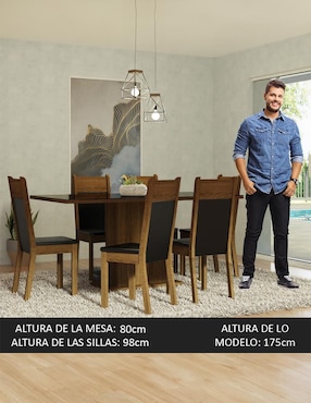 Comedor Francine Madesa para 6 personas