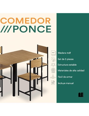 Comedor Ponce Mubson para 4 personas