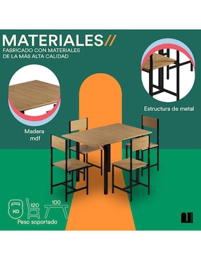 Comedor Ponce Mubson para 4 personas