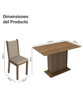 Comedor Talita Madesa para 4 personas